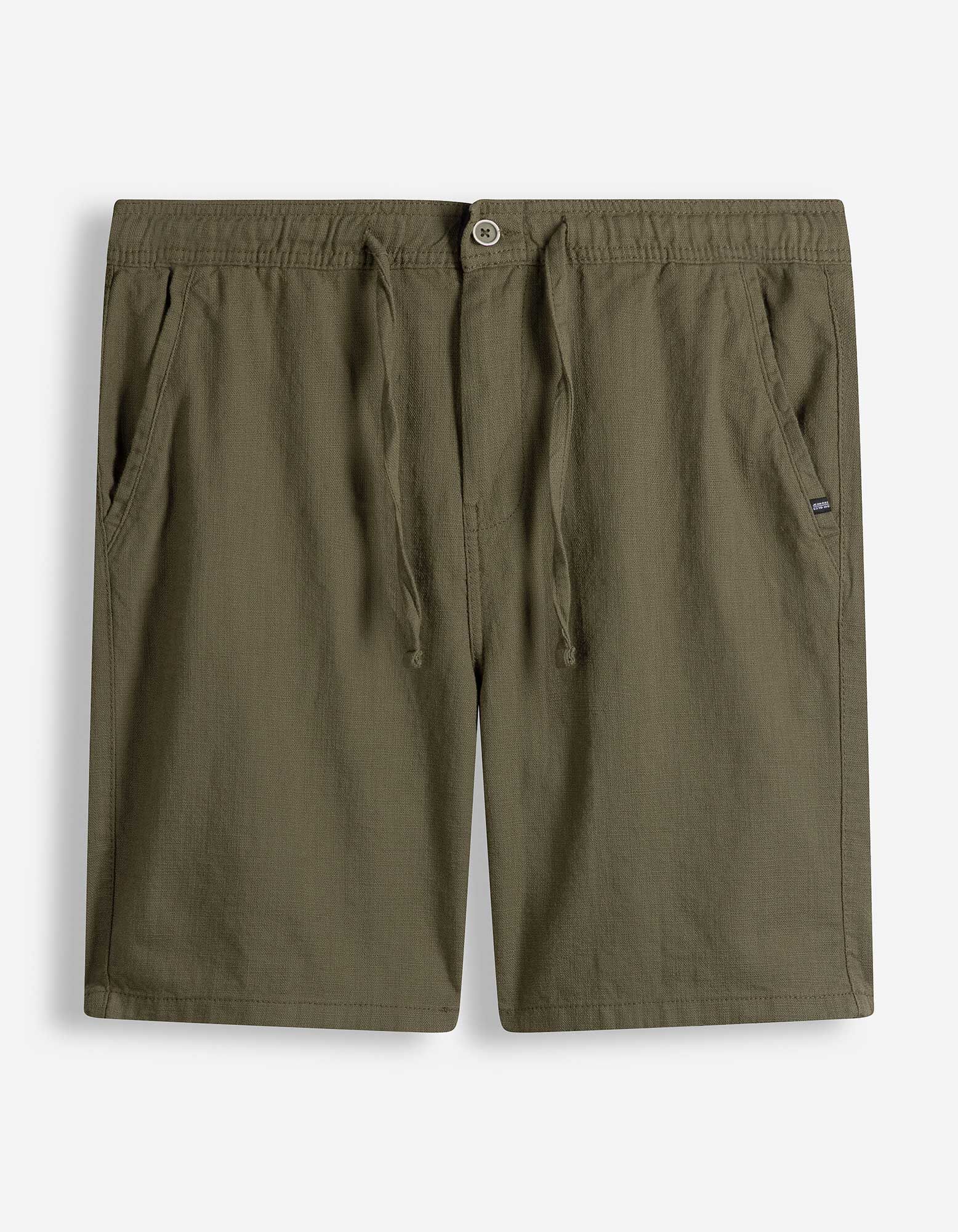 Shorts - Leinen-Optik - Taupe