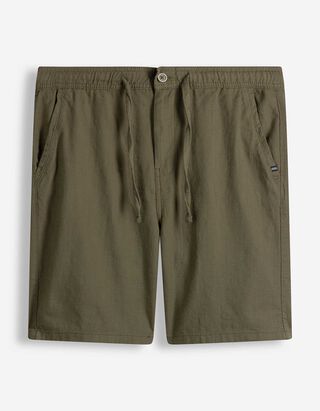Shorts - Leinen-Optik - Taupe