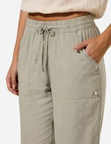 Broek - Linnenmix - groen
