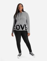 Pulóver - Feliratos - szürke