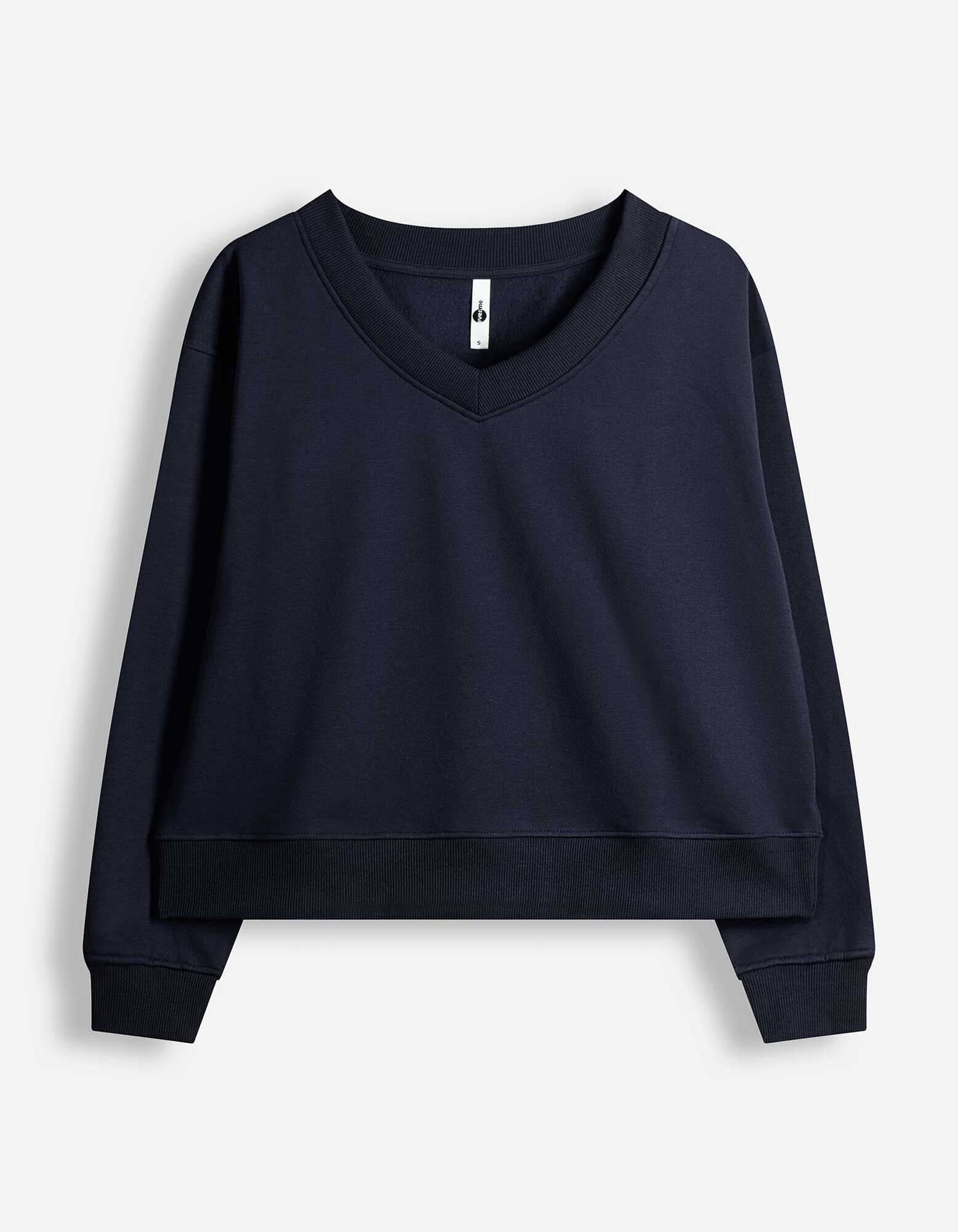 Sweatshirt - V-Ausschnitt - Dunkelblau