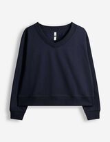 Sweatshirt - V-Ausschnitt - Dunkelblau