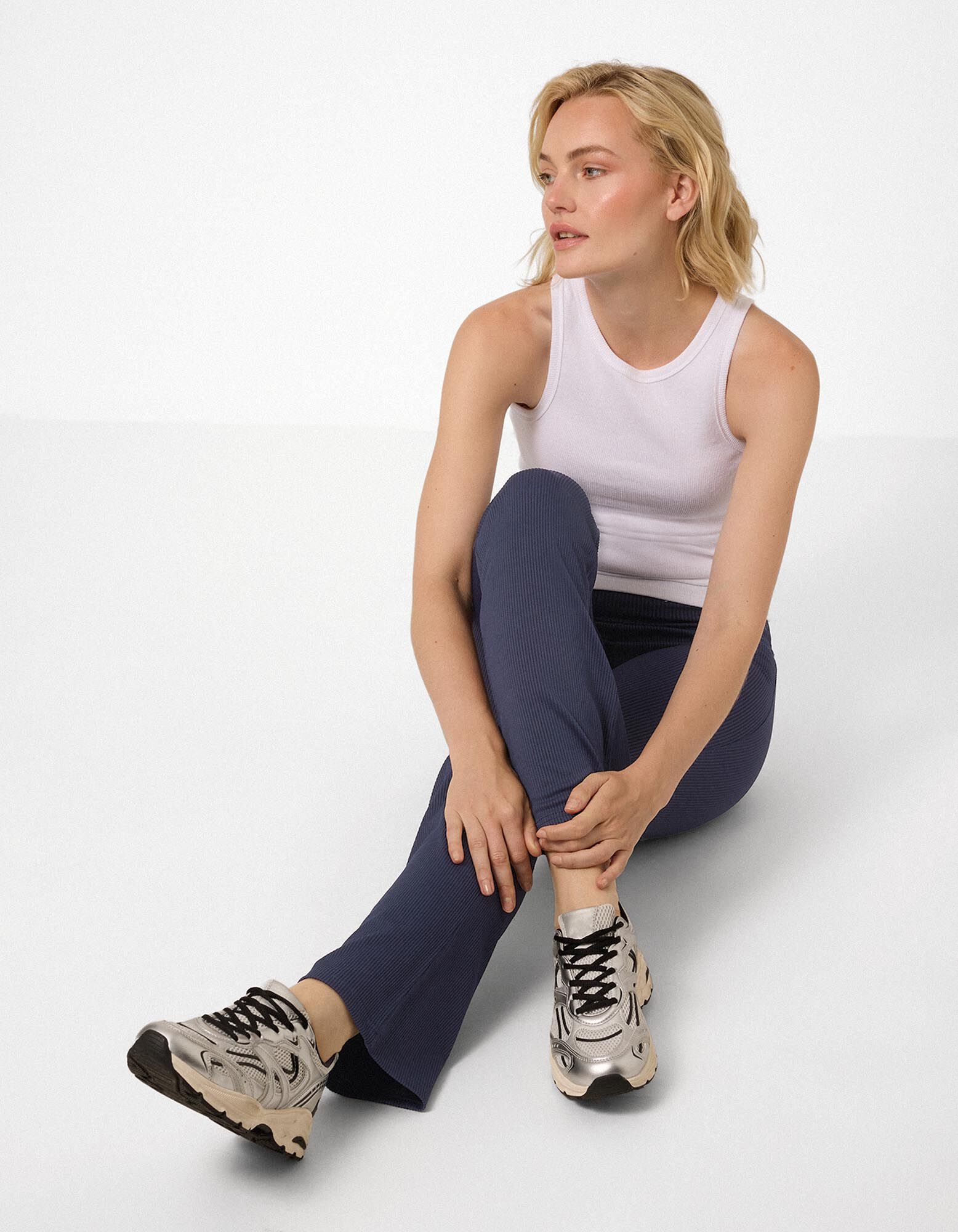 Leggings - Rippenstruktur - Dunkelblau