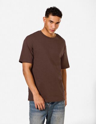 T-Shirt - Oversized Fit - Dunkelbraun