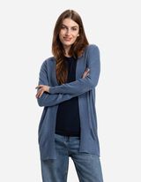 Dlhý kardigán - LENZING™ ECOVERO™ - svetlomodra