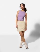 Zkr&aacute;cen&yacute; top - Žebrov&aacute;n&iacute; - Svetle ružov&aacute;