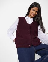 Gilet in orsetto - Peluche - lilla scuro