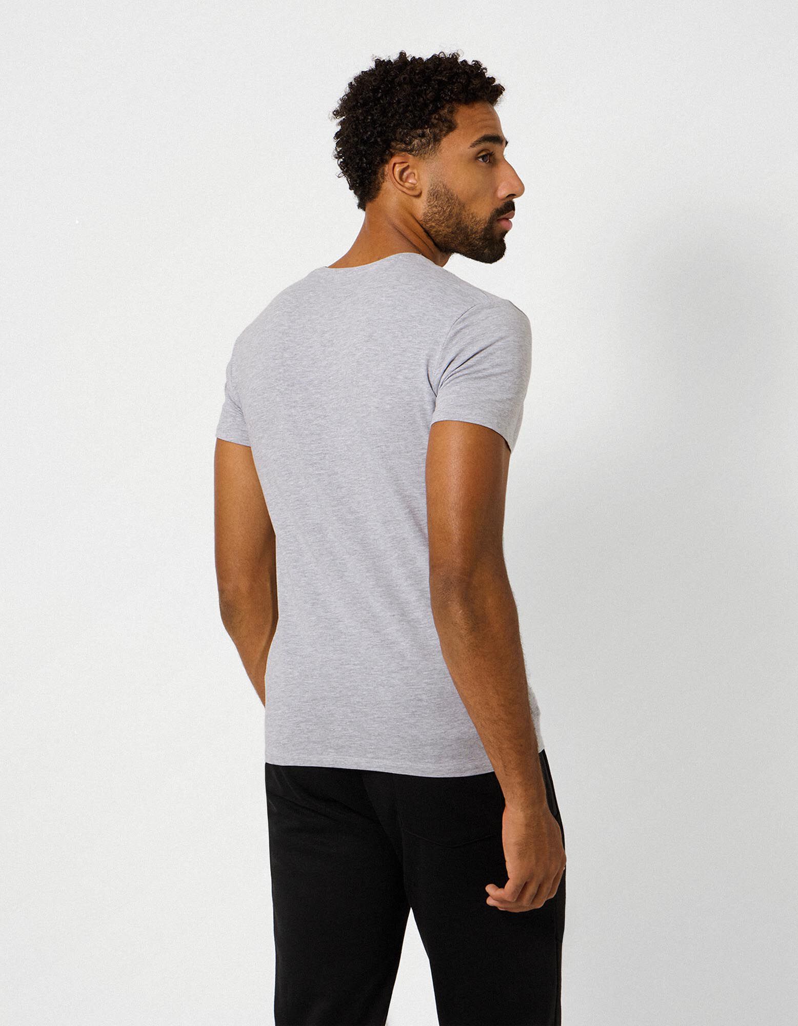 T-shirt - Teneur en stretch - gris clair 