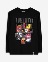 Tričko s dlouhým rukávem - Fortnite - cerná