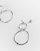 náušnice - Ozdobné kamienky - strieborny