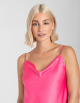 Top - Scollo a cascata - rosa fucsia