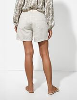 Šortky - Ozdobné švy - béžová