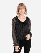 Halenka - Šifon - cerná