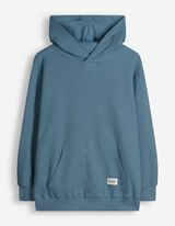 Sweatshirt - Waffelstruktur - blau