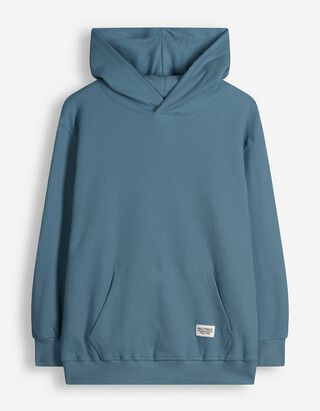 Sweatshirt - Waffelstruktur - blau