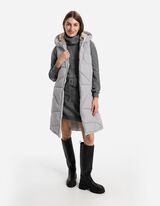 dugi prsluk - Umjetno krzno - siva