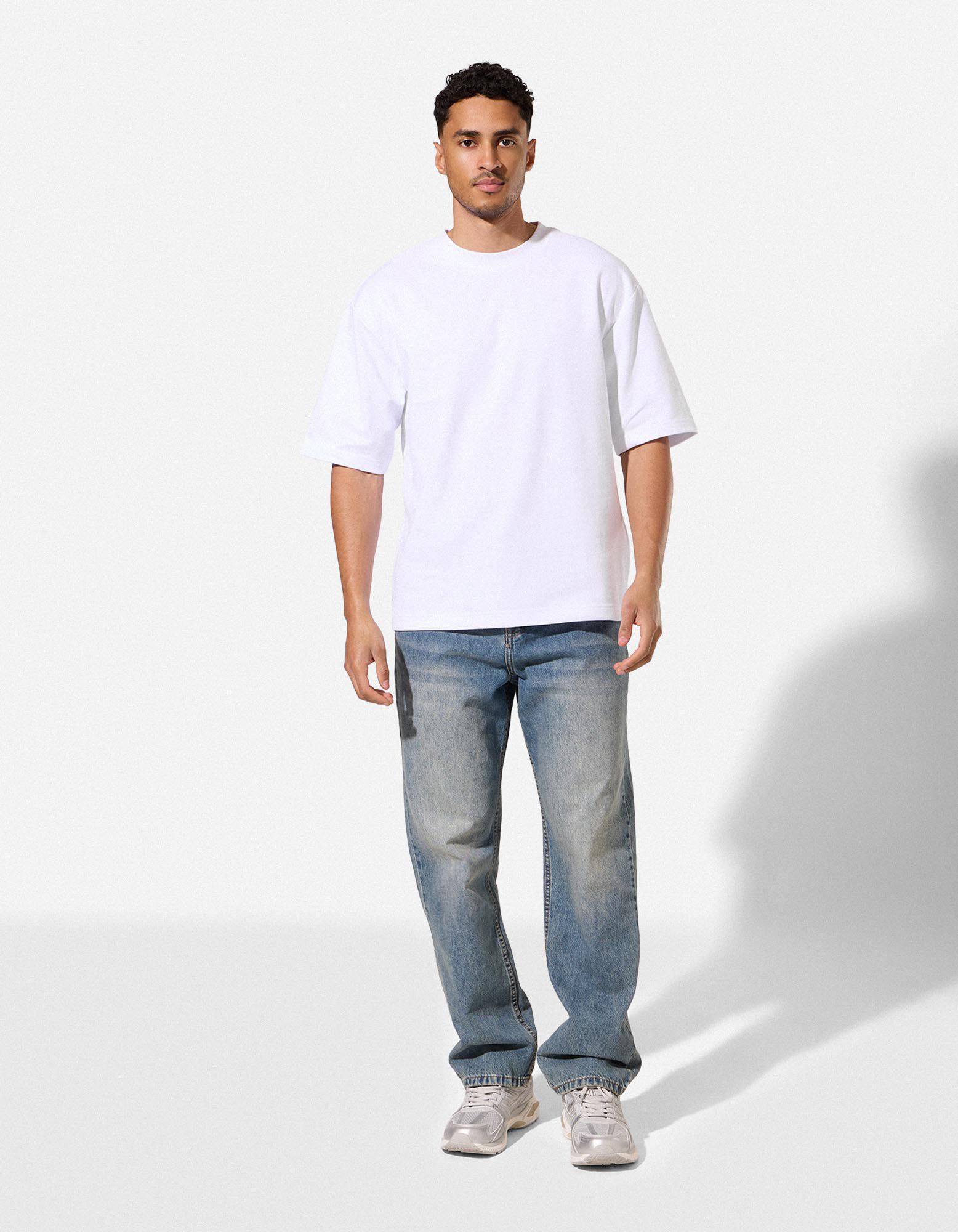 T-Shirt - Oversized Fit - Wei&szlig;
