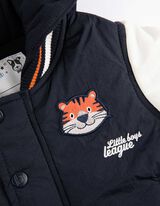 Jacke - R&uuml;ckenapplikation - dunkelblau