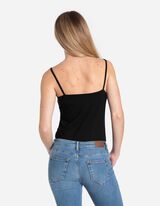 Top - Spalline sottili - nero