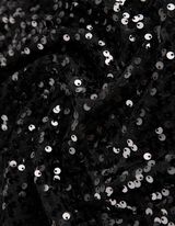 sukienka - z cekinami - czarny