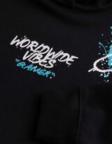 Sweatshirt - Oversized Fit - Schwarz