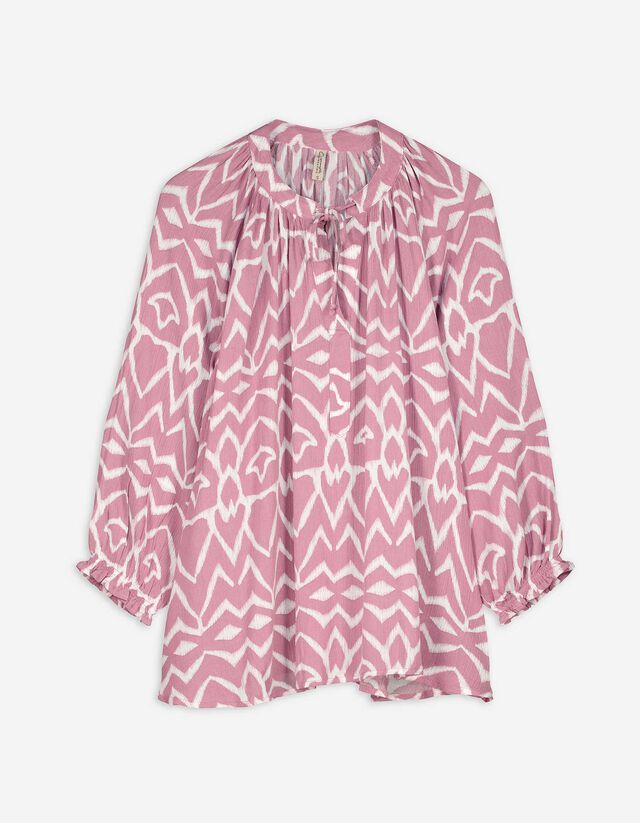 Blouse - Imprimé all-over - Rose