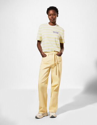 Jeans - Straight Fit - hellgelb