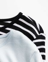 Bluză de corp cu m&acirc;necă lungă - pachet de 2 - Albastru deschis