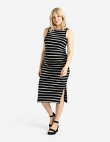 Motinystės suknelė - Pabrėžiantis figūrą - juodas