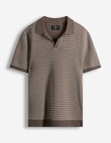Poloshirt - Strick - hellbraun