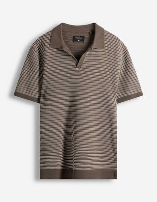 Poloshirt - Breigoed - lichtbruin