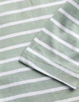 Tričko s dlouhým rukávem - Ozdobné knoflíky - sv. zelena