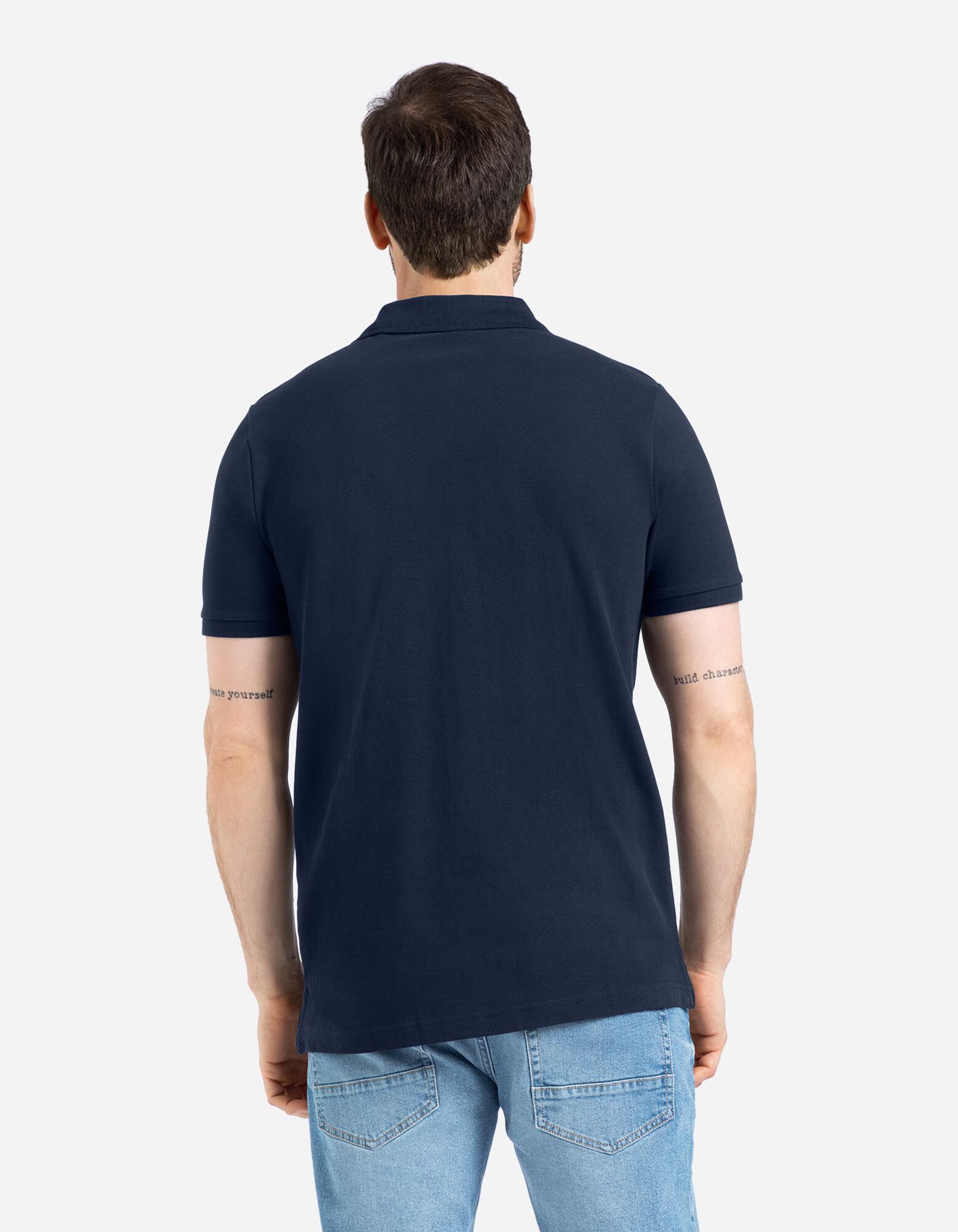 Tシャツ・カットソー BALLANTYNE SS23 REGULAR FIT POLO SHIRT (B2W082_14L1414617) koszulka polo - zapięcie na guzik - ciemny niebieski - Takko