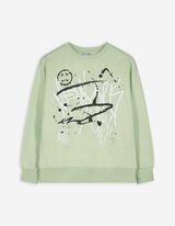 Sweatshirt - Frontprint - hellgrün