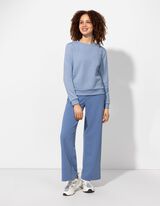 Mikina - Okr&uacute;hly v&yacute;strih - svetlomodra