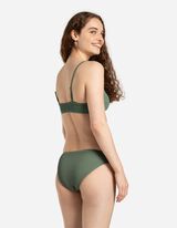 Bikinový vrchný diel - Štruktúrovaný materiál - tmavozelena