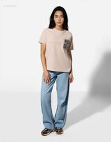 T-Shirt - H&auml;kelspitze - beige