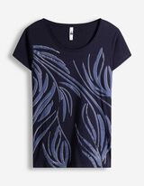 T-shirt - Motivo allover - blu scuro