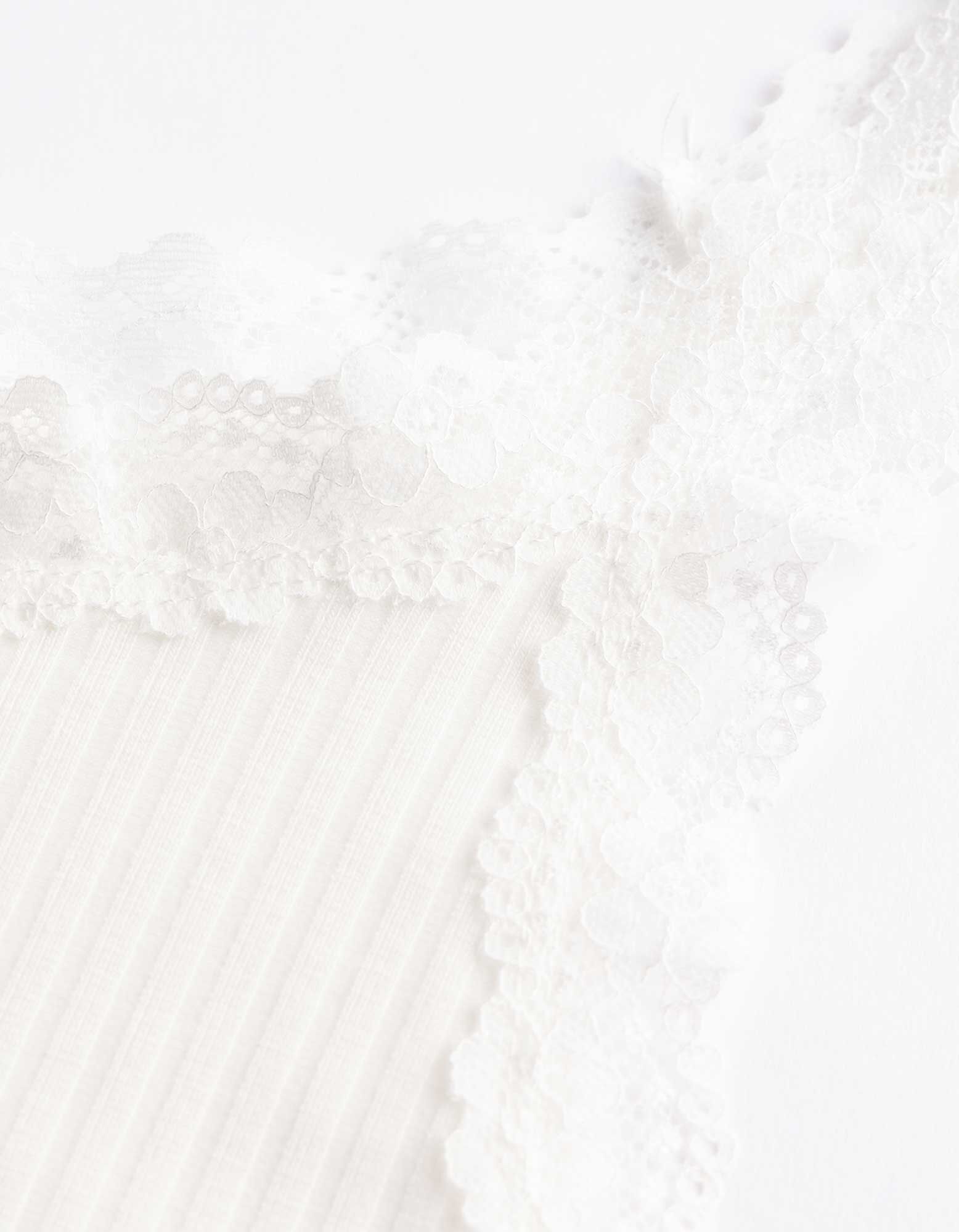 Tanktop - Met kant - Off-White