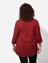 Bluse - Baumwolle - dunkelrot