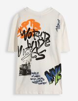 Tričko - Nadměrn&yacute; střih Oversized Fit - b&iacute;l&aacute;