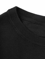 Pullover - Zierknöpfe - schwarz