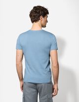 Tričko - Potisk - svetle  modra