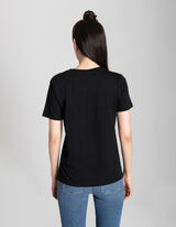 P&oacute;l&oacute; - Nyomott minta - fekete