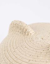 Cappello di paglia - Ricami - beige