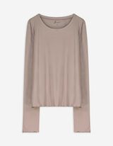 Pigiama completo (maglia + pantaloni) - Materiale strutturato - beige