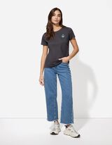 Majica kratek rokav - Lilo in Stitch - temno siva