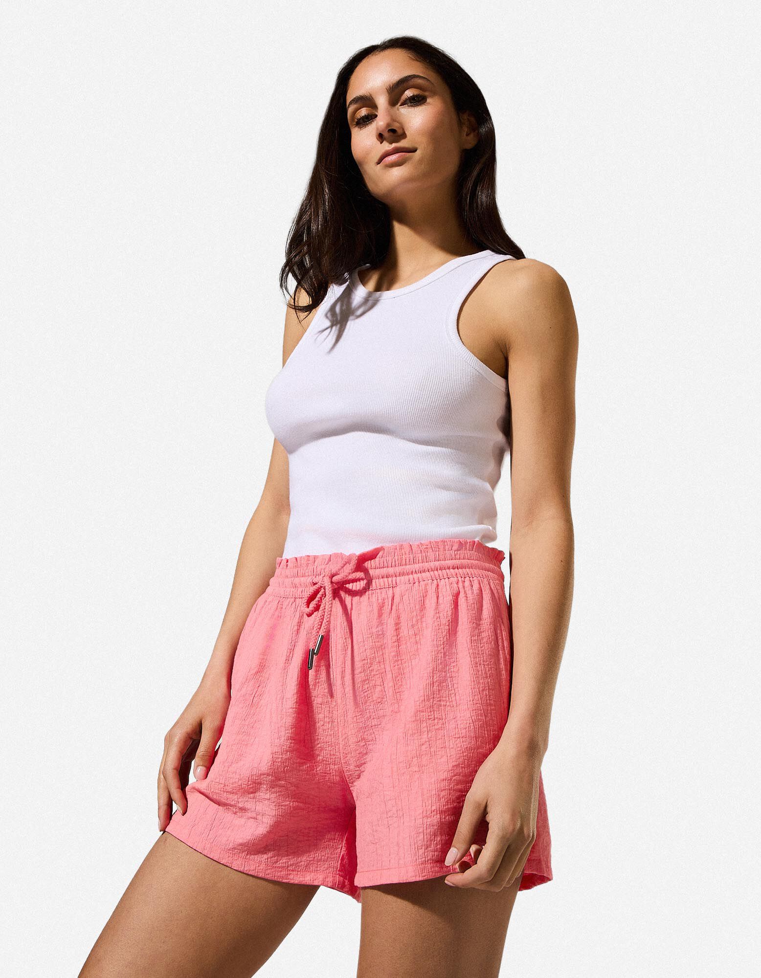 Shorts - Elastischer Bund - Pink