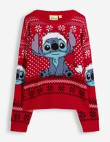 Strickpullover - Lilo & Stitch - Rot