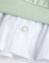 Set aus Sweatshirt und Leggings - Schleifenapplikation - grün